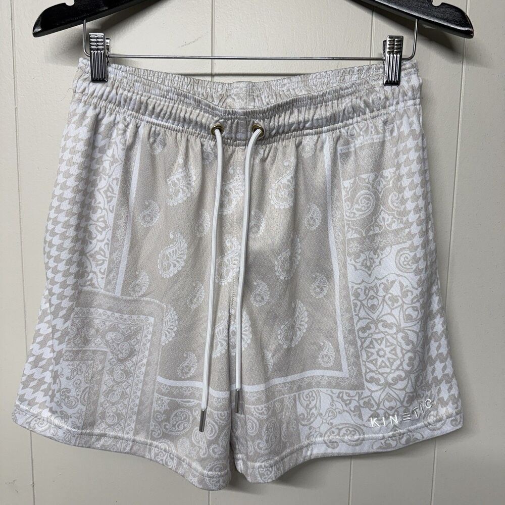 Kinetic Kings Keystone Fundamental Mesh Shorts Paisley Houndstooth AOP USA Men L